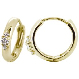 フープピアス 18k メンズ 太め シンプル 片耳 リングピアス ダイヤモンド 父の日 2024