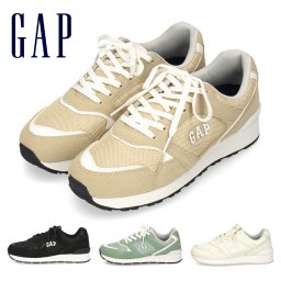 ギャップ スニーカー レディース 黒 ブラック 白 オフホワイト ベージュ グリーン GAP 靴 シンプル カジュアル GPU12511