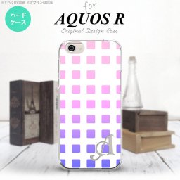 【SH03J】【スマホケース/スマホカバー】【アクオス R】SH03J スマホケース AQUOS R ケース アクオス R イニシャル スクエア ピンク nk-sh03j-1363ini【メール便送料無料】