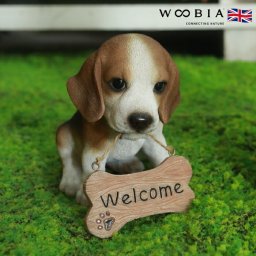かわいい 犬 置物 高さ14cm ウェルカムボード ビーグル woobia ウービア おしゃれ ガーデン インテリア トイレ オブジェ 可愛い プレゼント 北欧 玄関 雑貨 動物 モダン 面白い 庭 ギフト 屋外 家 リアル 玄関先 卓上 ガーデンオーナメント ガーデニング