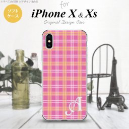 【iPhoneX】【スマホケース/スマホカバー】【アイフォンX】iPhoneX スマホケース ケース アイフォンX イニシャル チェックB ピンク nk-ipx-tp434ini【メール便送料無料】