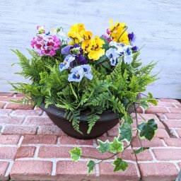 造花　パンジープランター　送料無料