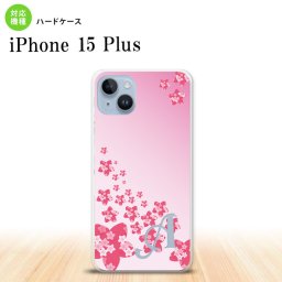 iPhone15 plus iPhone15 plus スマホケース 背面ケース ハードケース 花柄 サクラ D ピンク +アルファベット 2023年 9月発売 nk-i15pl-184i