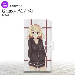 SC-56B Galaxy A22 手帳型スマホケース カバー 女の子 キャラ 茶色  nk-004s-a22-dr1331