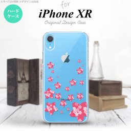 iPhoneXR iPhone XR スマホケース ハードケース 花柄 サクラ D クリア ピンク メンズ レディース nk-ipxr-186