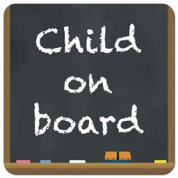 child on board 黒板 デザイン ブラック カーサイン 車 マグネットステッカー マグネット 強力 13x13cm 正方形 おしゃれ かわいい 安全対策 危険運転 警告 煽り運転対策 防水 屋内 屋外 赤ちゃん 子供 ベビー Baby on board BABY IN CAR
