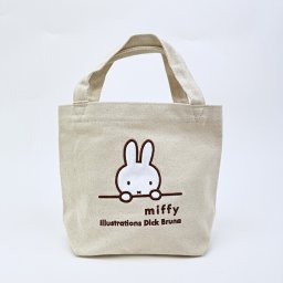 ミッフィー miffy ミニトートバッグ  ナチュラル(ミッフィーフェイス)