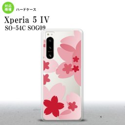 Xperia 5 IV Xperia5 IV スマホケース 背面ケース ハードケース 花柄 サクラ A 赤 2022年 10月発売 nk-xp54-052