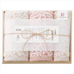今治謹製 紋織タオル フェイス2P･ウォッシュタオル1P ピンク IM7725PI 内祝 内祝い お祝 御祝 記念品 出産内祝い プレゼント 快気祝い 粗供養 引出物
