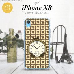 iPhoneXR iPhone XR スマホケース ソフトケース 時計 チェック ベージュ メンズ レディース nk-ipxr-tp1222