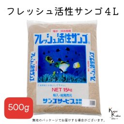 サンゴサービス 「フレッシュ活性サンゴ 4Lサイズ 500g」 サンゴ 天然珊瑚砂 coral 海水魚 観賞魚