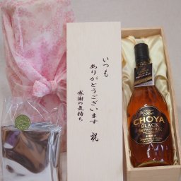 贈り物いつもありがとう木箱と珈琲ドリップセット挽き立て珈琲(ドリップパック5パック)チョーヤ梅酒 芳醇ブランデー仕立て (大阪府) 720ml