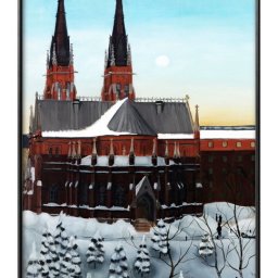 スルホ シピラ Johanneksen kirkko, Helsinki A3 サイズ ポスター アート おしゃれ 絵画 インテリア 北欧 イラスト マット紙 艶消し アートパネル 額 フレーム デザイン 壁掛け ギフト 新築祝い ディスプレイ 引越し祝い　新生活　空間デザイン 