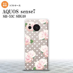 sense7 sense7 スマホケース 背面ケースソフトケース バラ ドット クリア 2022年 11月発売 nk-sens7-tp785