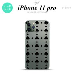 iPhone11Pro iPhone11 Pro スマホケース ハードケース トランプ スペード クリア 黒 メンズ レディース nk-i11p-537