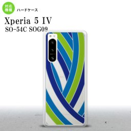 Xperia 5IV Xperia5IV 背面ケース カバー ステンドグラス風 おしゃれ 帯 ブルー ステンドグラス風 2022年 10月発売 nk-xp54-sg16