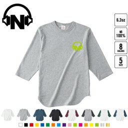 イニシャルヘッドフォン 名入れベースボールTシャツ ラグラン 3/4スリーブ ２トーン スポーティー アメカジ レディース メンズ 男 女 かわいい