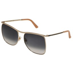 グッチ GUCCI サングラス アジアンフィット GG0820S 001 ティアドロップ型 レディース ブラック＋ゴールド＋グレーグラデーション