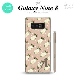 【SC01K】【スマホケース/スマホカバー】【ギャラクシー ノート8】SC01K スマホケース Galaxy Note8 ケース ギャラクシー ノート8 イニシャル 花柄・バラ（C） ベージュ nk-sc01k-246ini【メール便送料無料】