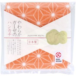 ジャパニーズスタイル 小紋 やわらかガーゼのハンカチ あさのは 約30×30cm JS-4136 1枚入 誕生日 女性 男性 女友達 男友達 プチギフト ※送料無料(ポスト投函)