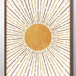 モダン 太陽 SUN デザイン A3 サイズ ポスター アート おしゃれ 絵画 インテリア 北欧 イラスト マット紙 艶消し アートパネル 額 フレーム デザイン 壁掛け ギフト 新築祝い ディスプレイ 引越し祝い　新生活　空間デザイン 