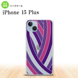 iPhone15 plus iPhone15 plus 背面ケース カバー ステンドグラス風 おしゃれ 帯 パープル ステンドグラス風 2023年 9月発売 nk-i15pl-sg15