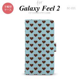 Galaxy Feel 2 手帳型 スマホ ケース カバー ギャラクシー ハート（B） 青【ギャラクシー フィール 2,Galaxy,Feel,2,docomo,ドコモ,メール便 送料無料】