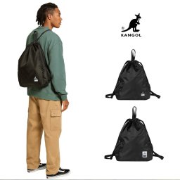 KANGOL ナップサック リュック 軽量 コンパクト バッグ 鞄 カバン かばん 普段使い ユニセックス メンズ レディース プレゼント ギフト ブラック 250-1026