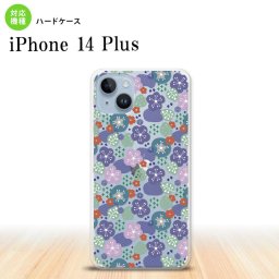 iPhone14 plsu iPhone14 plsu スマホケース 背面ケース ハードケース 花柄 春 紫 2022年 10月発売 nk-i14pl-1706