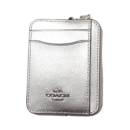 コーチ コインケース COACH アウトレット パーライズド スムース レザー ジップ カードケース 小銭入れ CW890 SVXC4