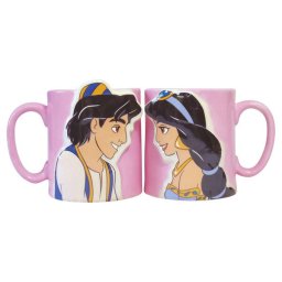 アラジン キスペアマグ マグカップ 立体 ディズニープリンセス