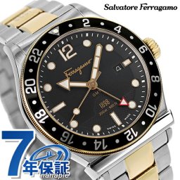 サルヴァトーレ フェラガモ 1898 クオーツ 腕時計 ブランド メンズ GMT SFDU00519 アナログ ブラック ゴールド 黒 スイス製