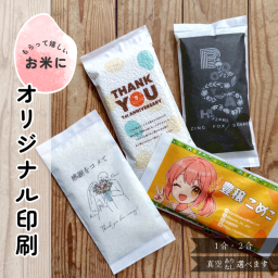 ノベルティ データ入稿 ショップロゴ オリジナル イラストギフト オリジナル印刷 手書き オーダーメイド コミケ イベント 開店祝い 周年記念 イラストレーター 思い出 絵 引越し 挨拶 粗品 タオル 名刺 の代わり 米 お米 ギフト 茨城県産コシヒカリ 送料無料 急ぎ 早め