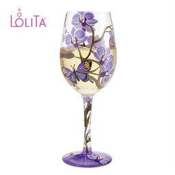 Lolita ワイングラス  Butterfly Jubilee[ワイン グラス 450ml おしゃれ かわいい 蝶 バタフライ デザイン ホームパーティー クリスマスパーティー 誕生日パーティー 食事会 ギフト] 即納