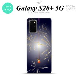 SC-52A SCG02 Galaxy S20+ 5G スマホケース ハードケース 花火 線香花火 紺 メンズ レディース nk-s20p-322
