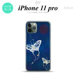 iPhone11Pro iPhone11 Pro スマホケース ハードケース 蝶 和柄 青 メンズ レディース nk-i11p-1551
