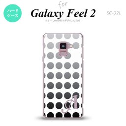 Galaxy Feel 2 ギャラクシー フィール 2 SC-02L スマホケース カバー ハードケース 水玉 黒 イニシャル 対応 nk-sc02l-1375i[スマホ,スマホケース,スマホカバー,ケース,カバー,ジャケット]