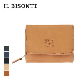 イル ビゾンテ IL BISONTE C0883 二つ折り財布 メンズ レディース 財布 ミニ財布 小銭入れ レザー 本革 シンプル 小物 ラウンドファスナー プレゼント お祝い 記念 コンパクトウォレット 無地 ギフト 誕生日 全5色