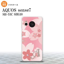 sense7 sense7 スマホケース 背面ケースソフトケース 花柄 サクラ C ピンク +アルファベット 2022年 11月発売 nk-sens7-tp062i