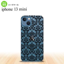 iPhone13mini iPhone13 mini ケース ハードケース ダマスク B クリア 黒  nk-i13m-1026