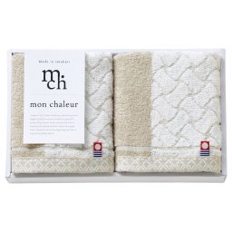 【ギフト対応無料】Mon Chaleur ウォッシュタオル2P (MO-016) ※送料無料(北海道・沖縄は除く)
