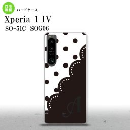 SO-51C SOG06 XPERIA 1 IV Xperia 1 IV スマホケース 背面ケース ハードケース ドット レース A 黒 +アルファベット メンズ レディース nk-xp14-344i