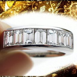 pt900 pt950【1.80ct】エメラルドカットダイヤモンドリング 指輪 ダイヤモンドエタニティリング [SI～VSクラス H～Gカラー 無色透明] レールセッティング フチ有エタニティ フルエタ フルエタニティ 誕生日 プレゼント 記念日 10周年【送料無料】    LPR-1470A