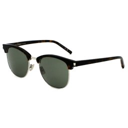 サンローラン SAINT LAURENT サングラス ノーズパット UVカット アイウェア サーモント SL 108-015 メンズ レディース ユニセックス ハバナ+シルバー+グリーン 国内正規品