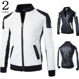 レザージャケット　PUライダースJKT メンズ バイクウェアアウター PUレザー ライダース ジャケット メンズファッション