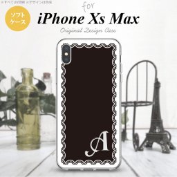 iPhoneXsMax iPhone XS Max スマホケース ソフトケース レース 白 黒 +アルファベット メンズ レディース nk-ixm-tp363i