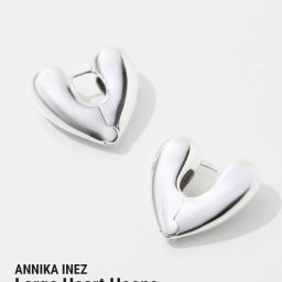 アニカイネズ ANNIKA INEZ Large Heart Hoops ラージ ハート フープ E926 LRG ピアス レディース アクセサリー シルバー