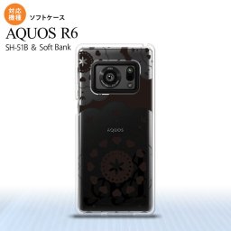 SH-51B AQUOS R6 AQUOS R6 スマホケース ソフトケース レース クリア 黒 メンズ レディース nk-r6-tp1482