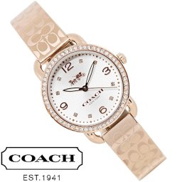 COACH コーチ 腕時計 DELANCEY デランシー 14502767 レディース ハーフバングル ローズゴールド シグネチャー柄 海外正規品 ラッピング無料可