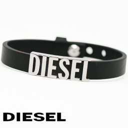 DIESEL ディーゼル メンズ ブレスレット DX1346040 ブラック レザー 海外正規品 無料ラッピング可